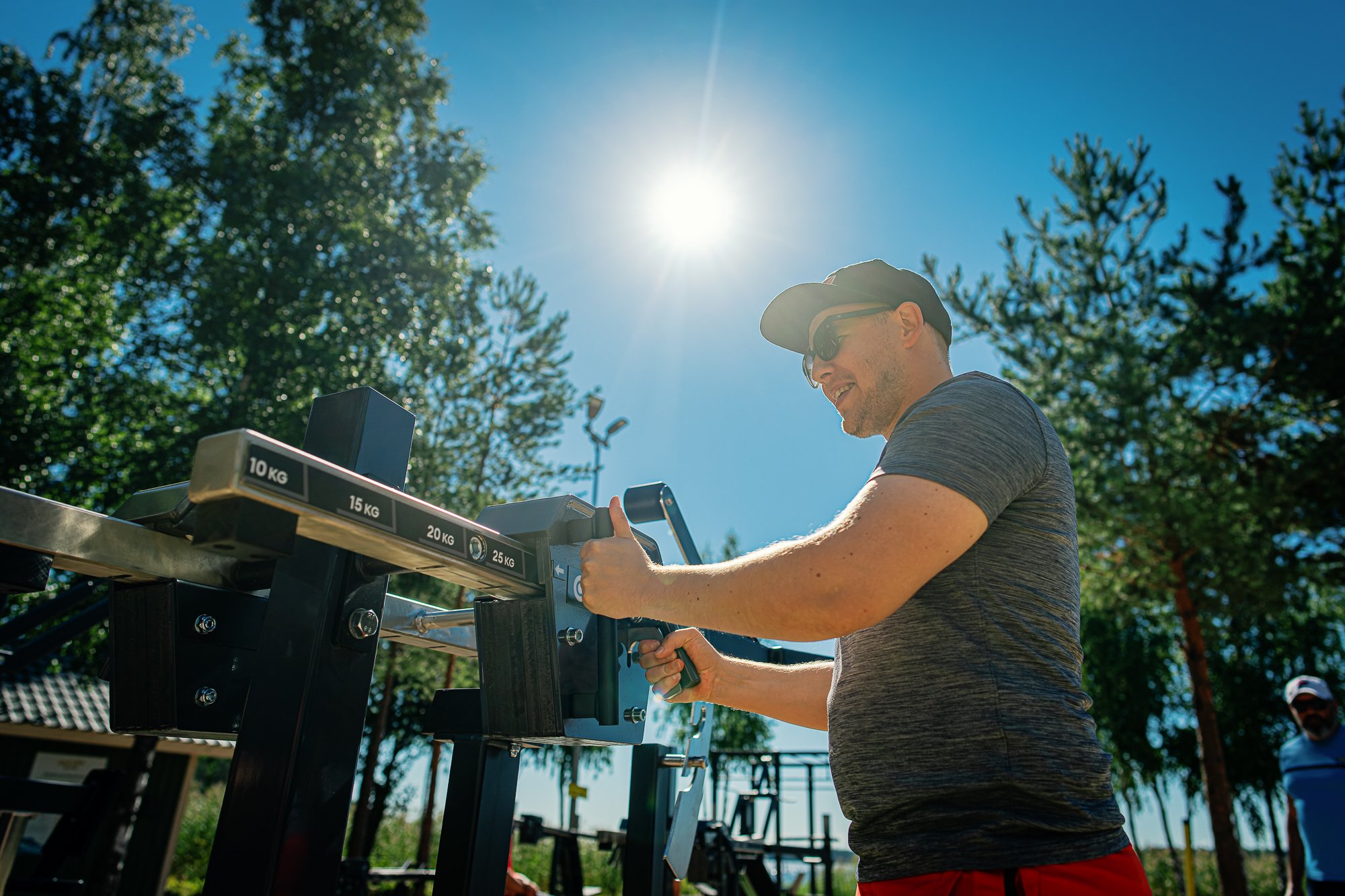 Omnigyms justerbara vikter för enkel utomhusträning